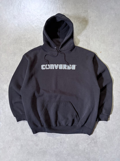 90s Vintage Converse Black Hoodie -XL