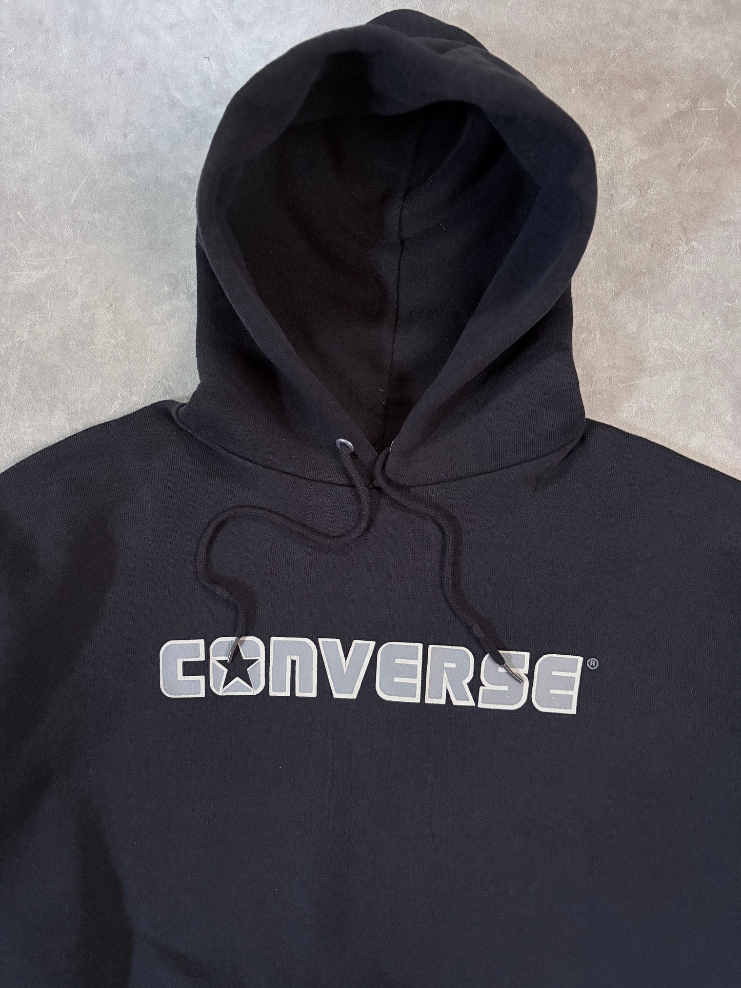 90s Vintage Converse Black Hoodie -XL
