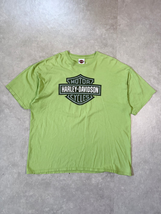 2000s Vintage Harley Davidson Lime Green T-Shirt -XXL