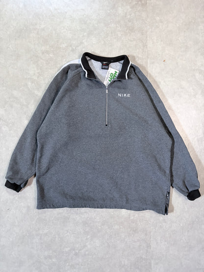 90s Vintage Nike Grey Quarter Zip -XL
