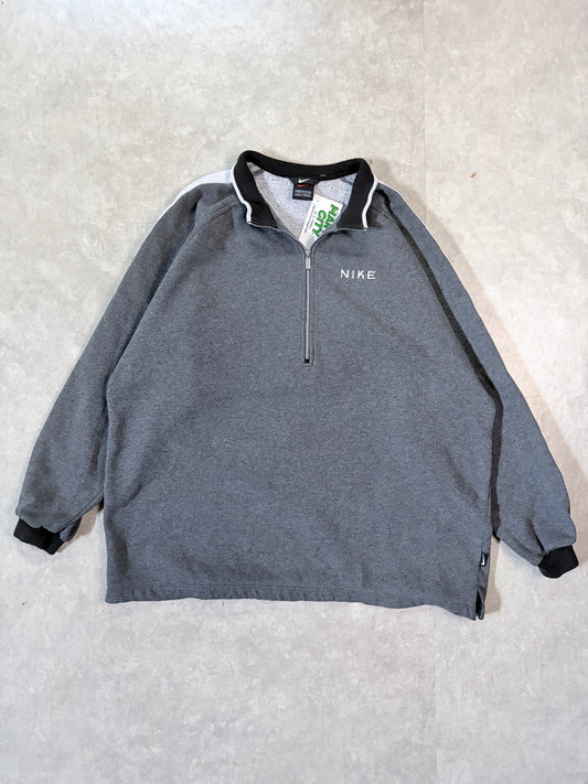 90s Vintage Nike Grey Quarter Zip -XL