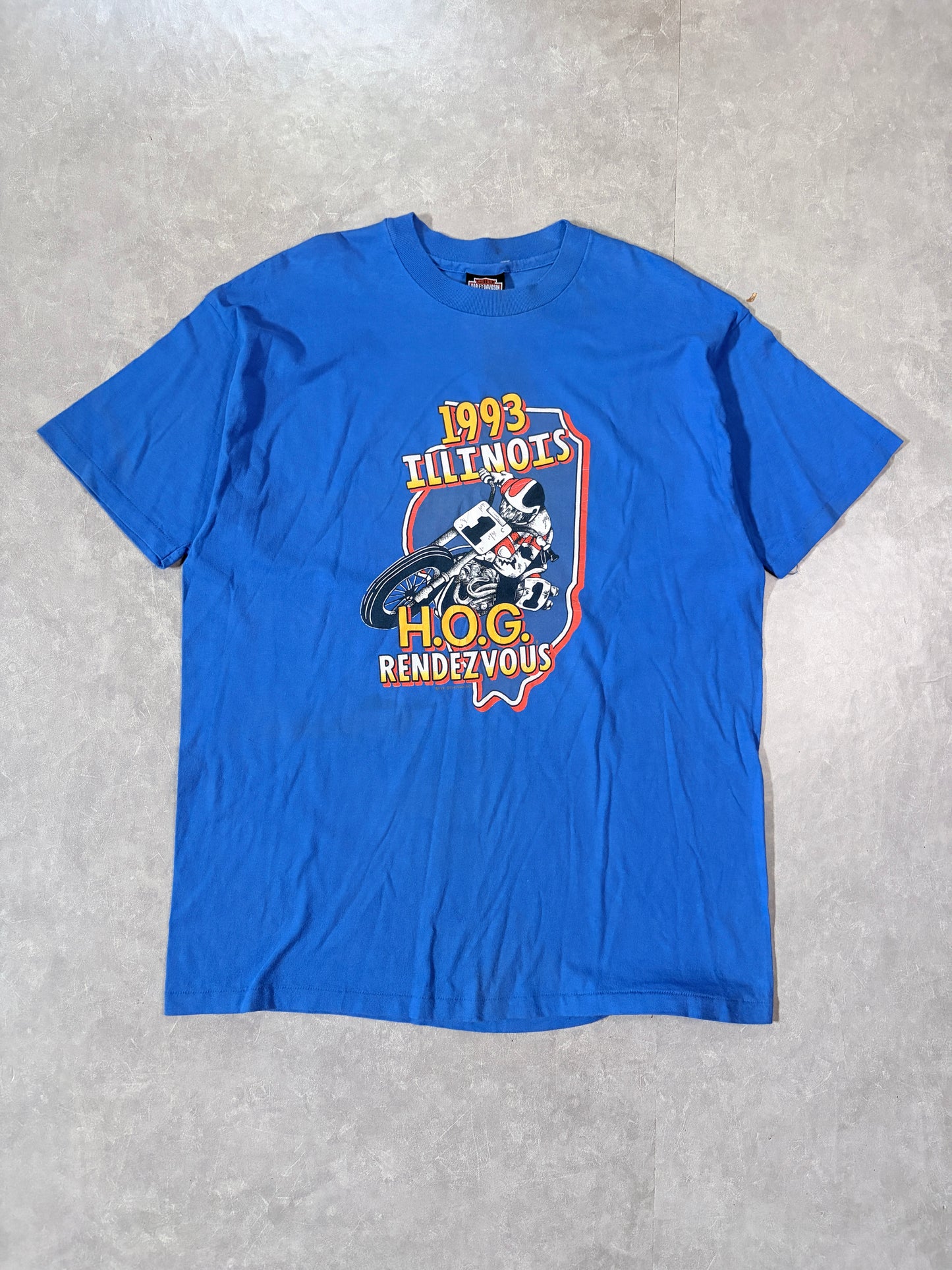 1993 Vintage Harley Davidson Motocross Blue T Shirt -XL