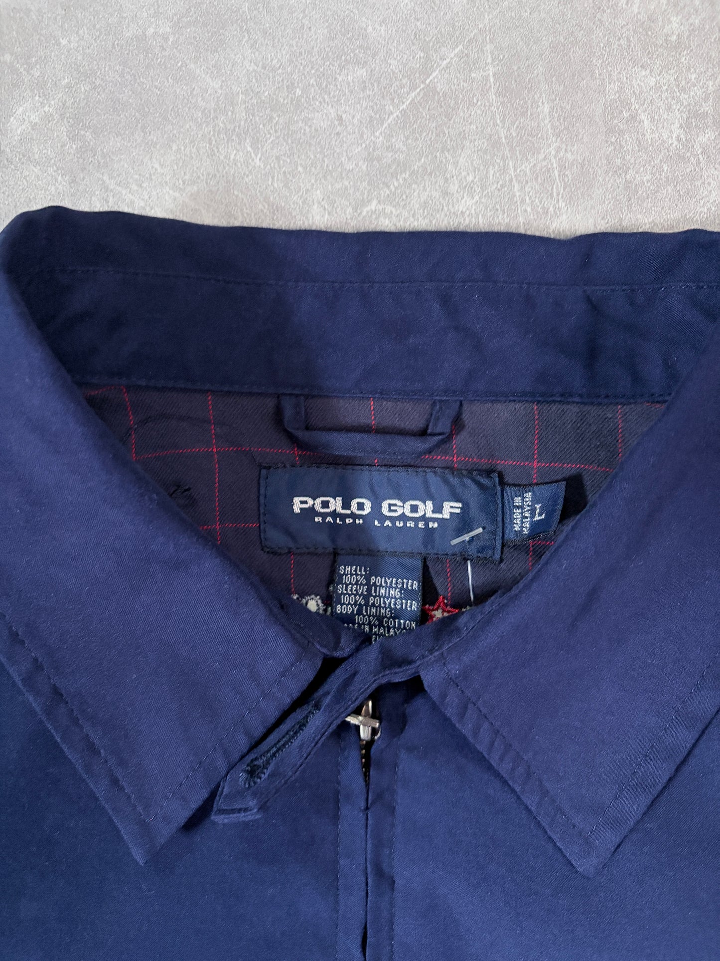 90s Vintage Polo Ralph Lauren Golf Navy Zip Up Jacket -L