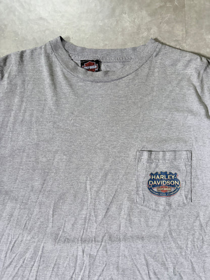 2000s Vintage Harley Davidson Grey Pocket T-Shirt -XL