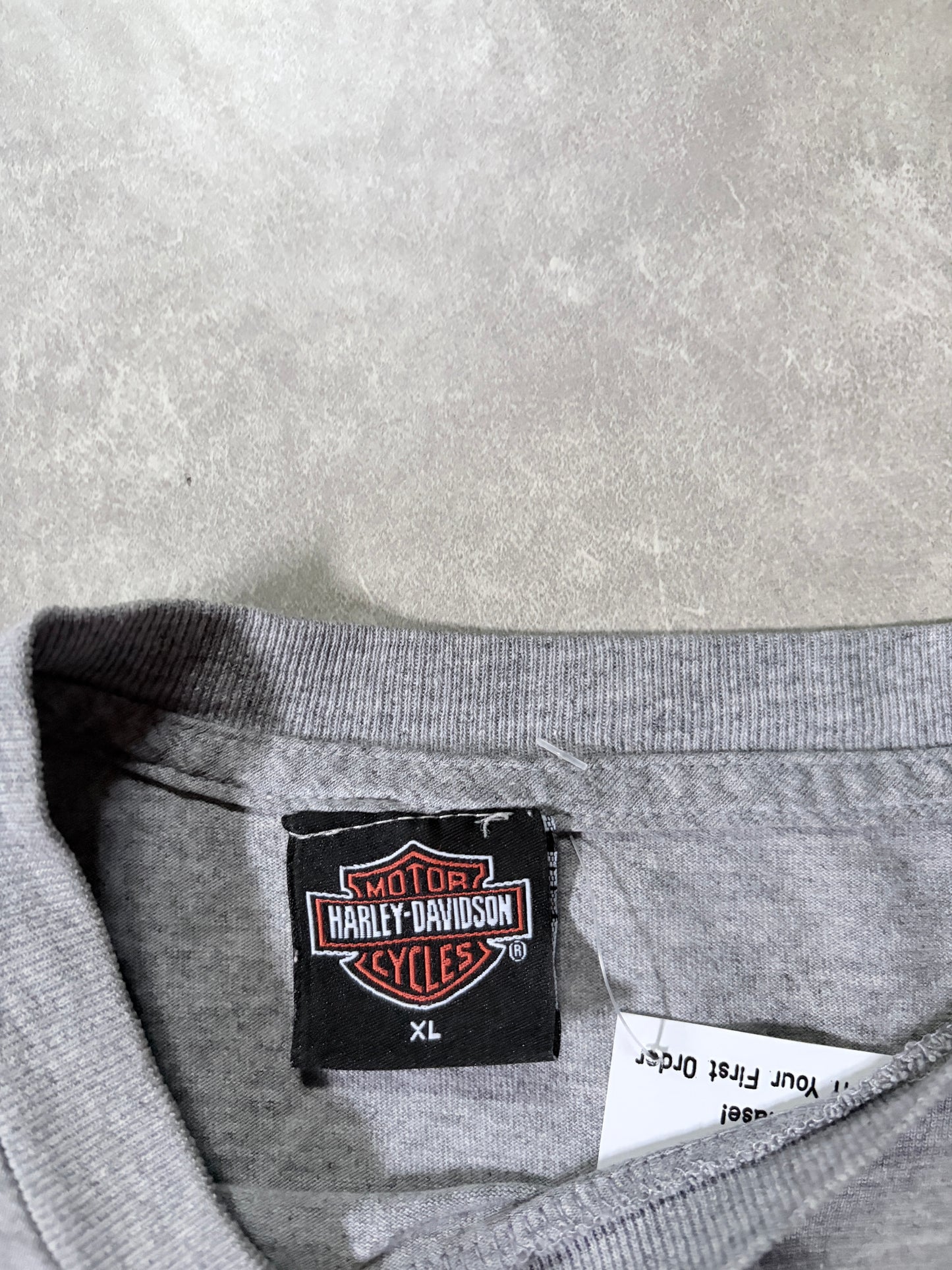 2000s Vintage Harley Davidson Grey Pocket T-Shirt -XL