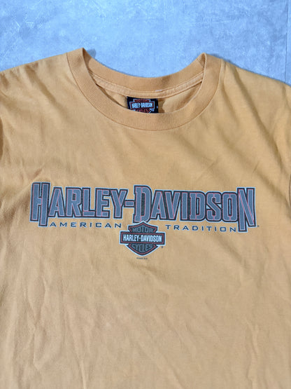 2000s Vintage Harley Davidson Yellow T-Shirt -M