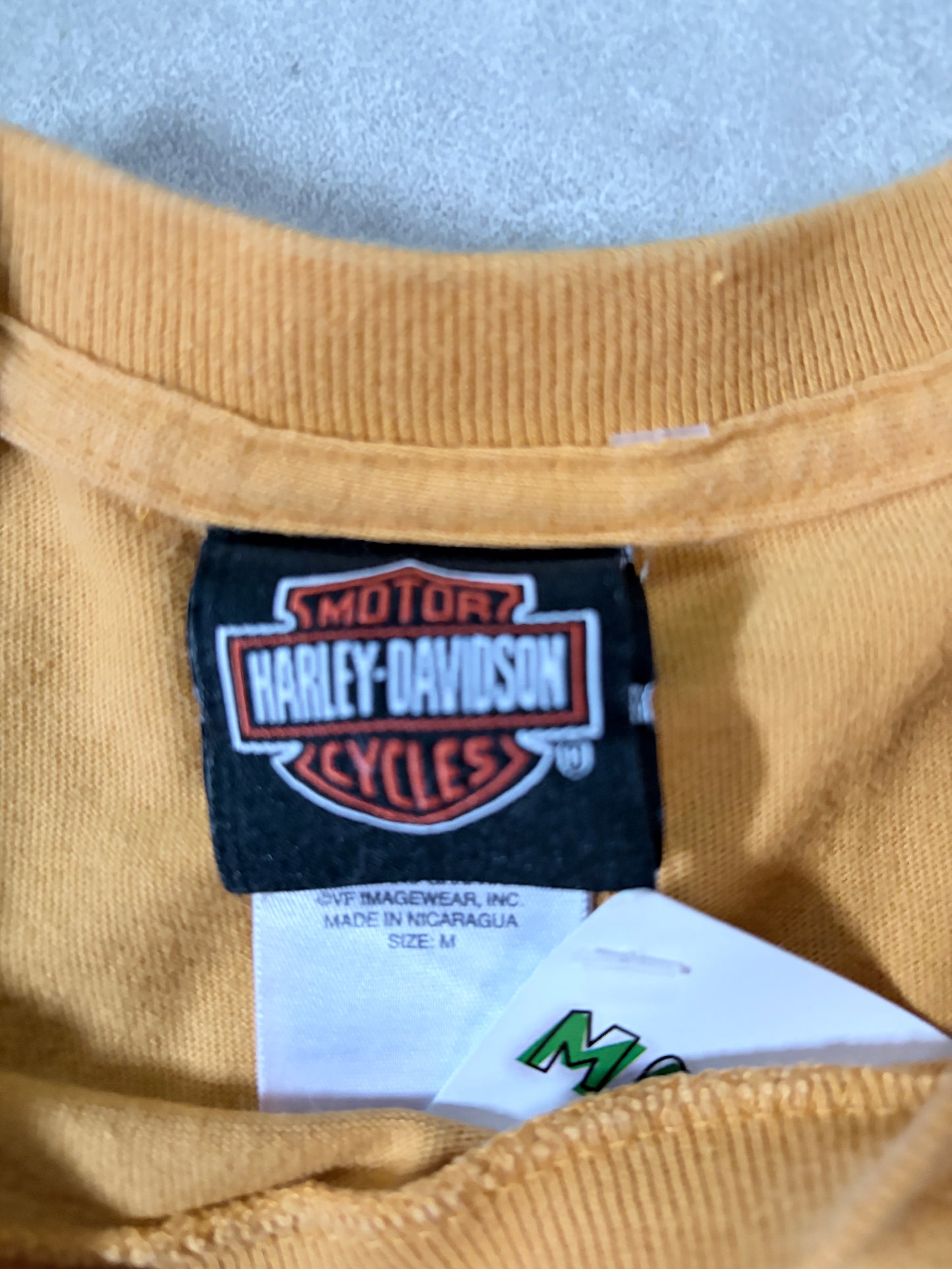 2000s Vintage Harley Davidson Yellow T-Shirt -M