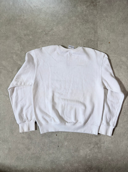 90s Vintage Nike Embroidered White Crewneck -S