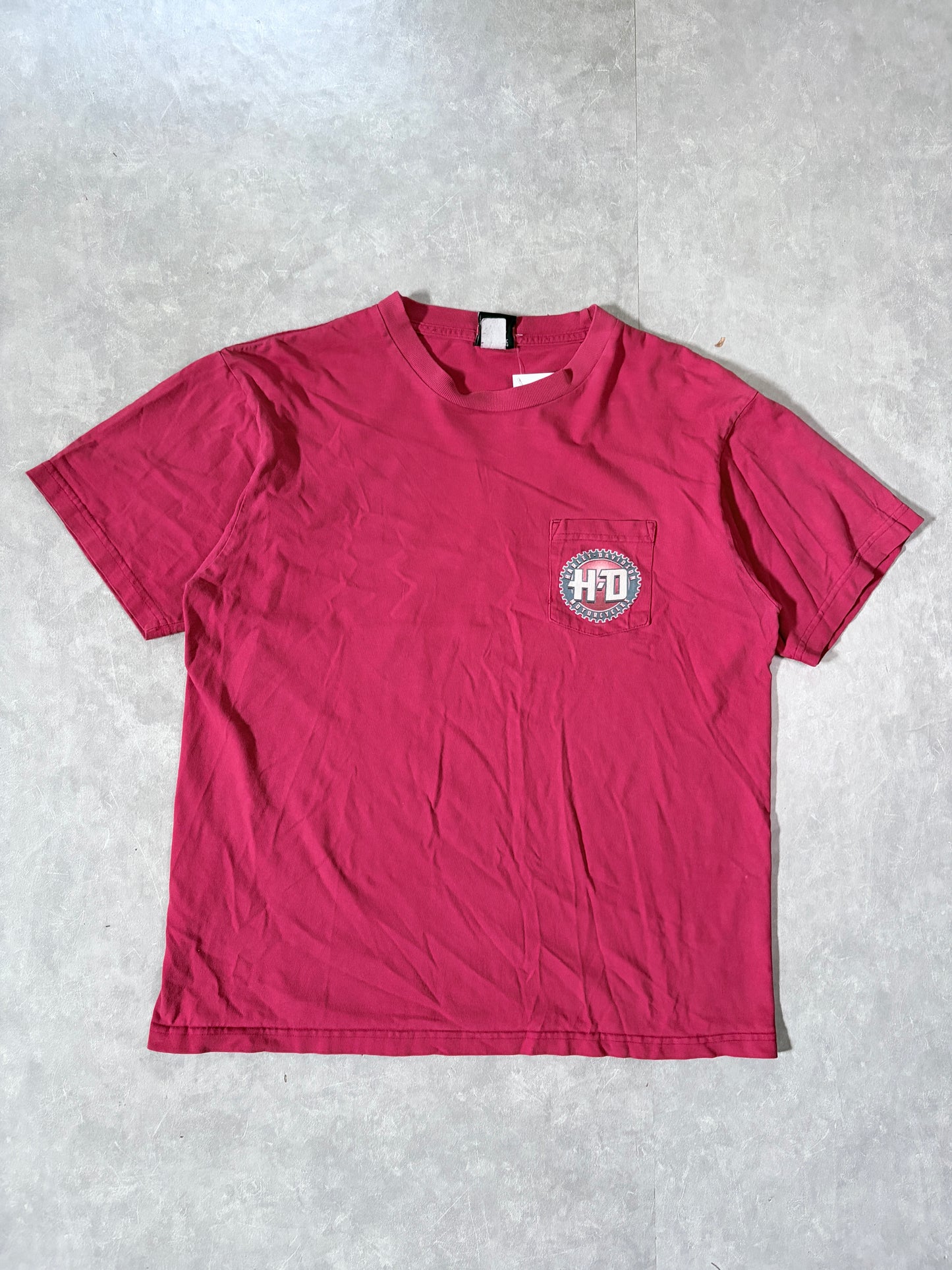 2000s Vintage Harley Davidson Red Pocket T-Shirt -XL