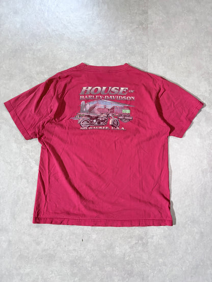 2000s Vintage Harley Davidson Red Pocket T-Shirt -XL