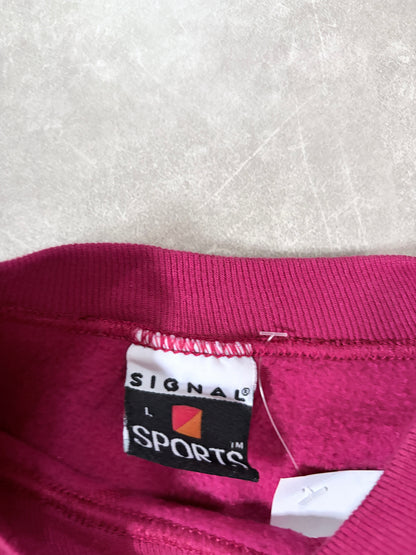 90s Vintage Nature Wrap Around Red Crewneck -L