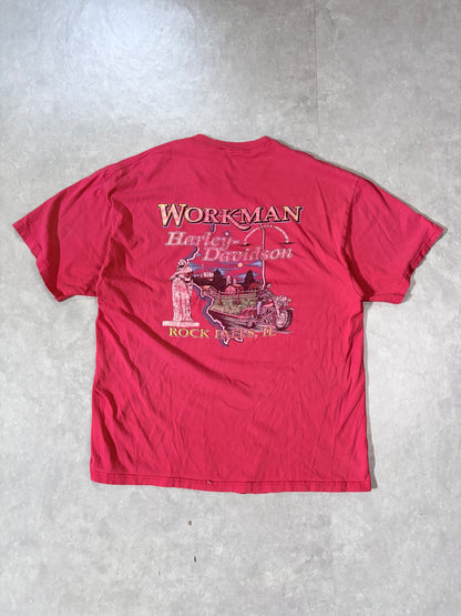 2000s Vintage Harley Davidson Oval Red T-Shirt -XL