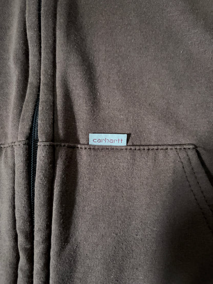 90s Vintage Carhartt Lightweight Brown Hoodie -L