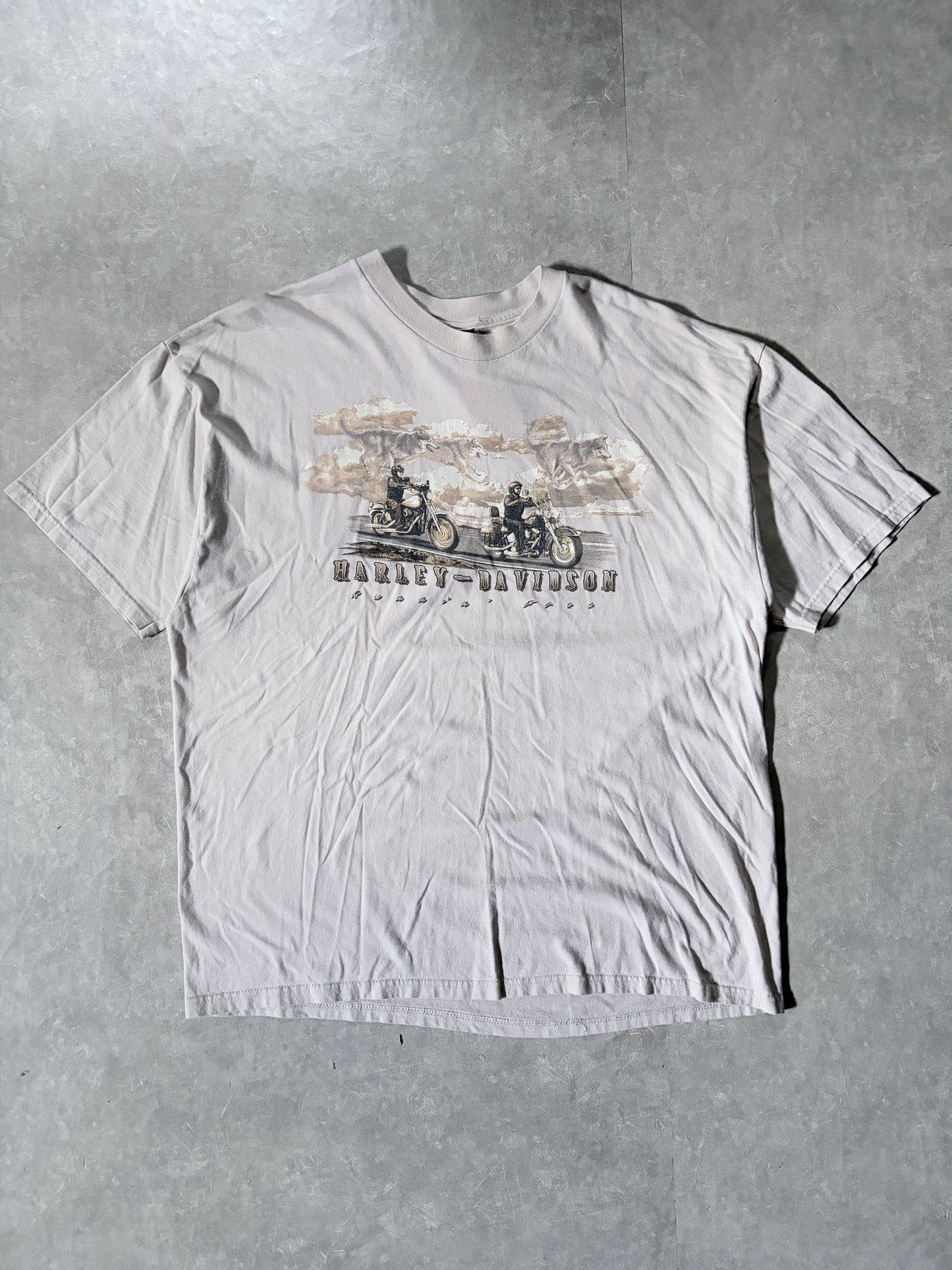 2000 Vintage Harley Davidson Cream T-Shirt -XXL