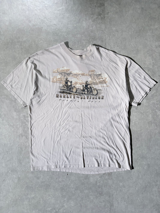 2000 Vintage Harley Davidson Cream T-Shirt -XXL