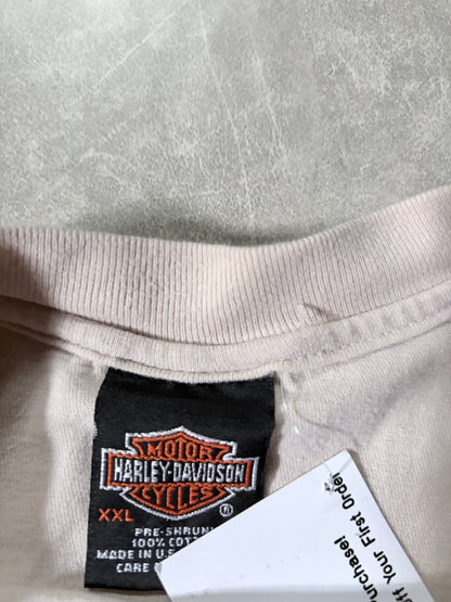 2000 Vintage Harley Davidson Cream T-Shirt -XXL