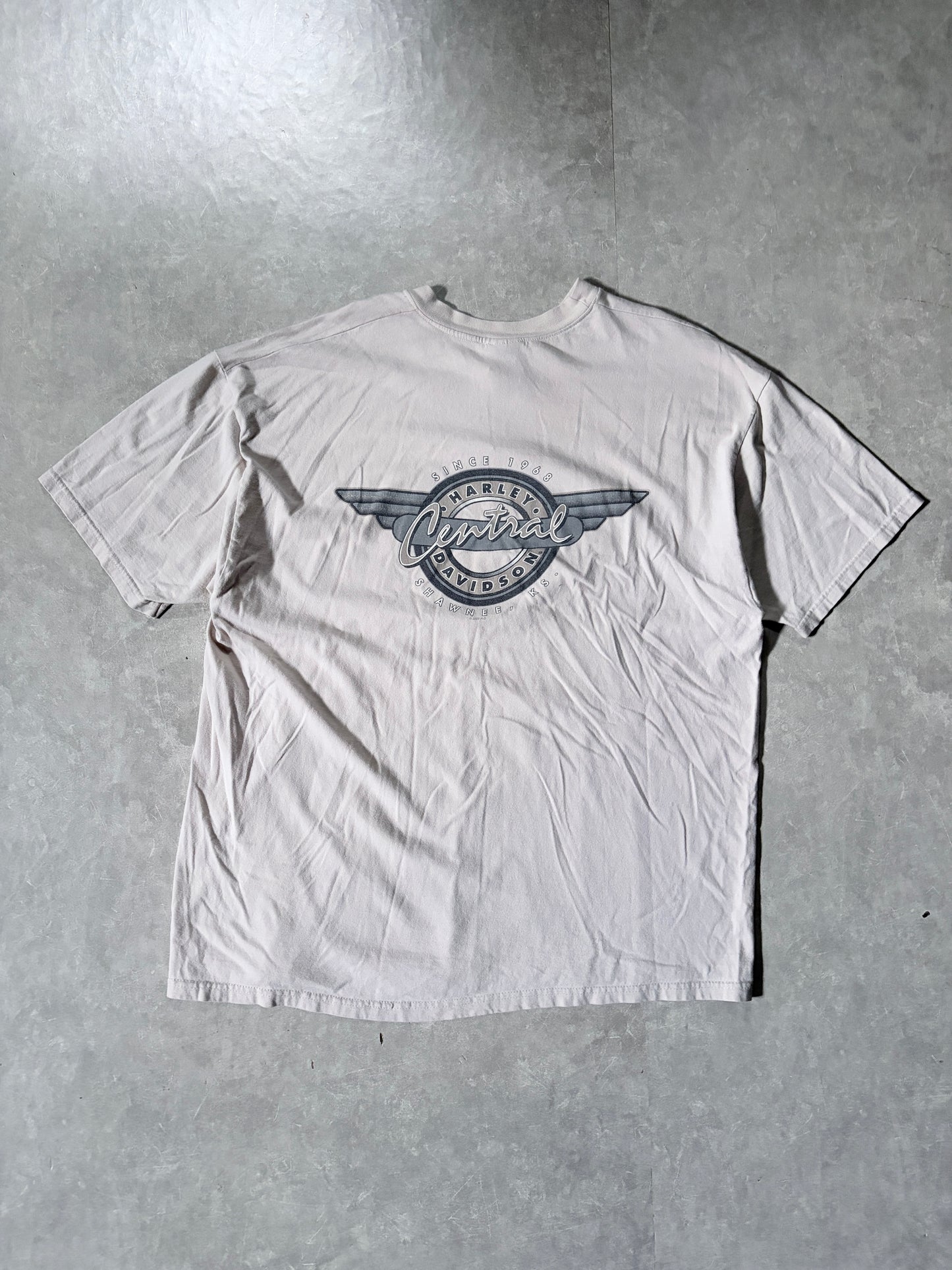 2000 Vintage Harley Davidson Cream T-Shirt -XXL