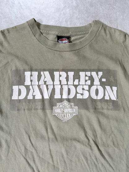 2000s Vintage Harley Davidson Light Green T-Shirt -XL