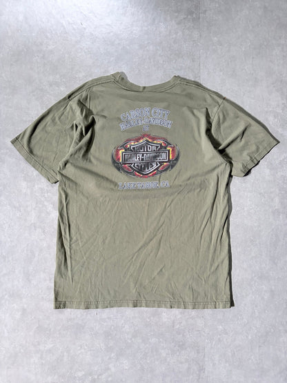 2000s Vintage Harley Davidson Light Green T-Shirt -XL