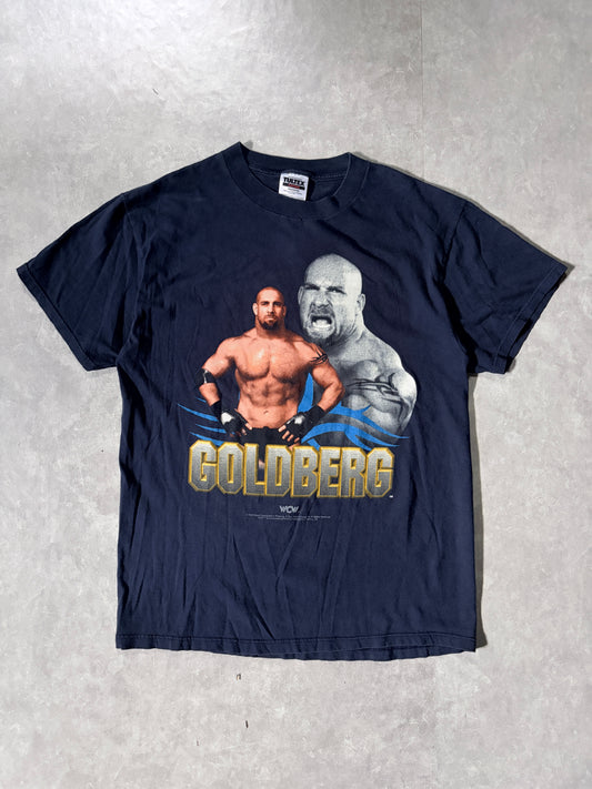 90s Vintage Goldberg WCW Navy T-Shirt -L