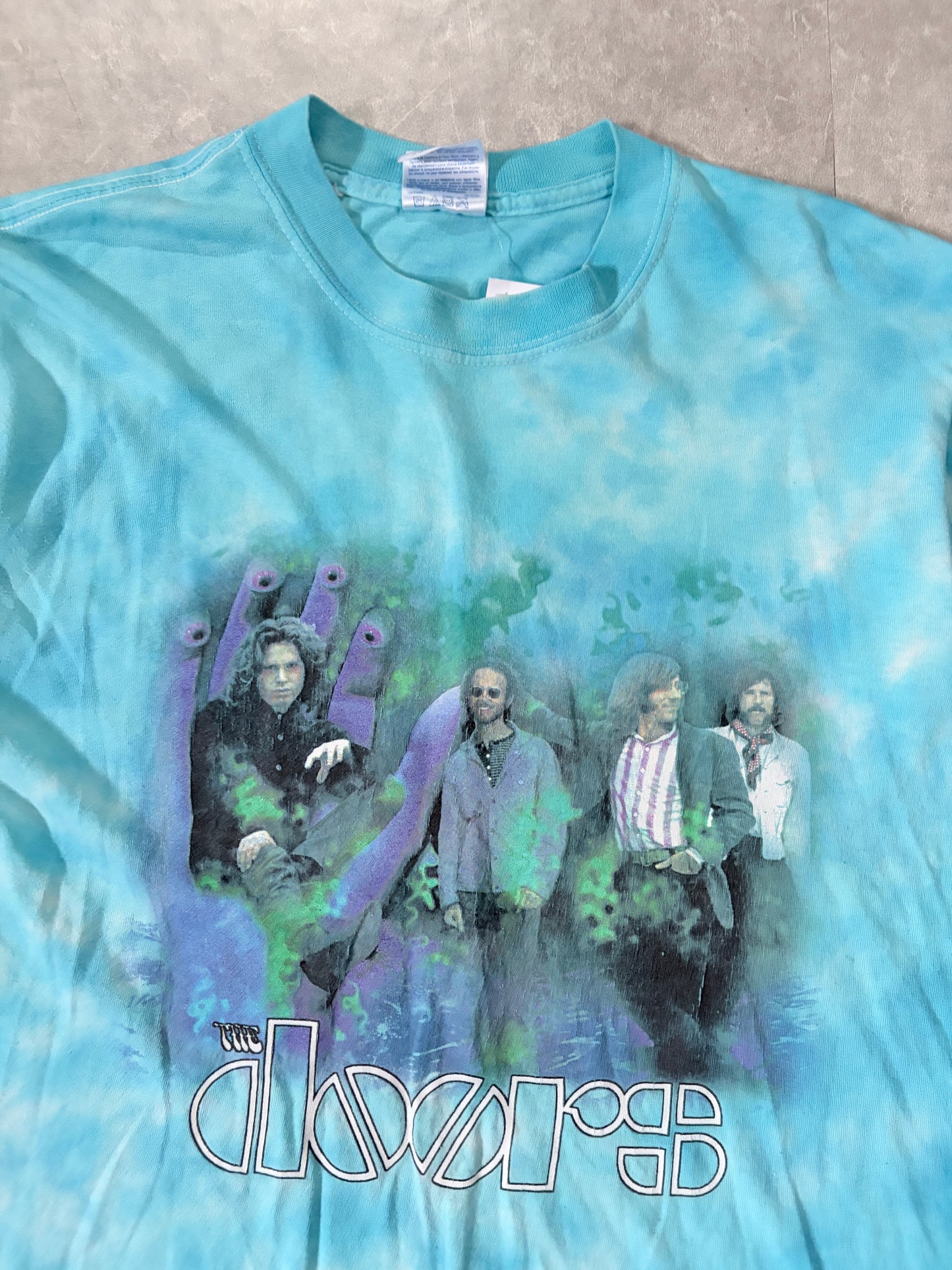90s Vintage The Doors Blue Tie Dye T-Shirt -M