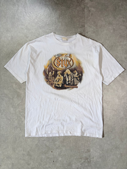 2002 Vintage Styx Northern Exposure Winterland White T-Shirt -XXL