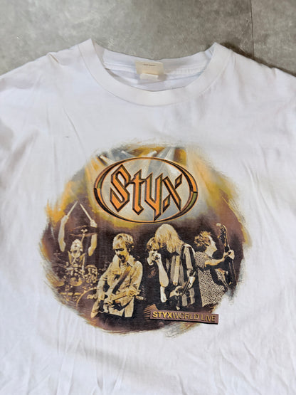 2002 Vintage Styx Northern Exposure Winterland White T-Shirt -XXL