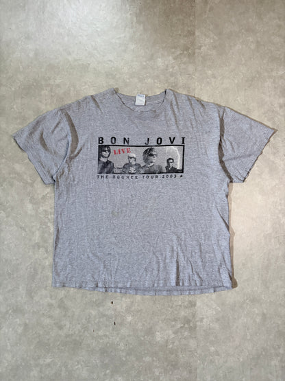 2003 Vintage Bon Jovi Bounce Tour Grey Band T-Shirt -XL