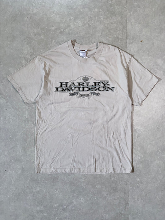 Harley Davidson Cream T-Shirt -L - L | Martin City Vintage