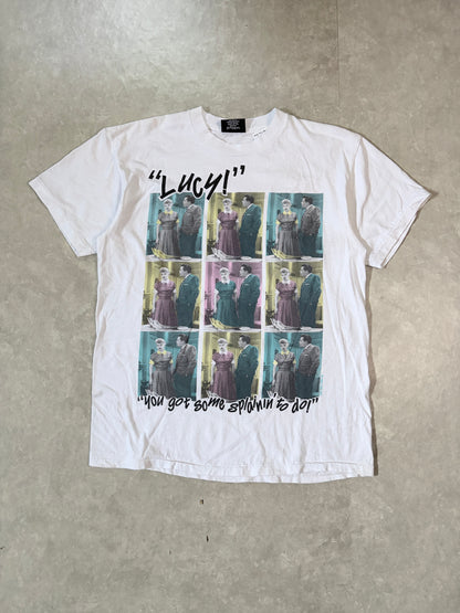 90s Vintage I Love Lucy White T-Shirt -L