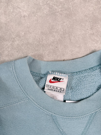 90s Vintage Nike Distressed Teal Crewneck -L