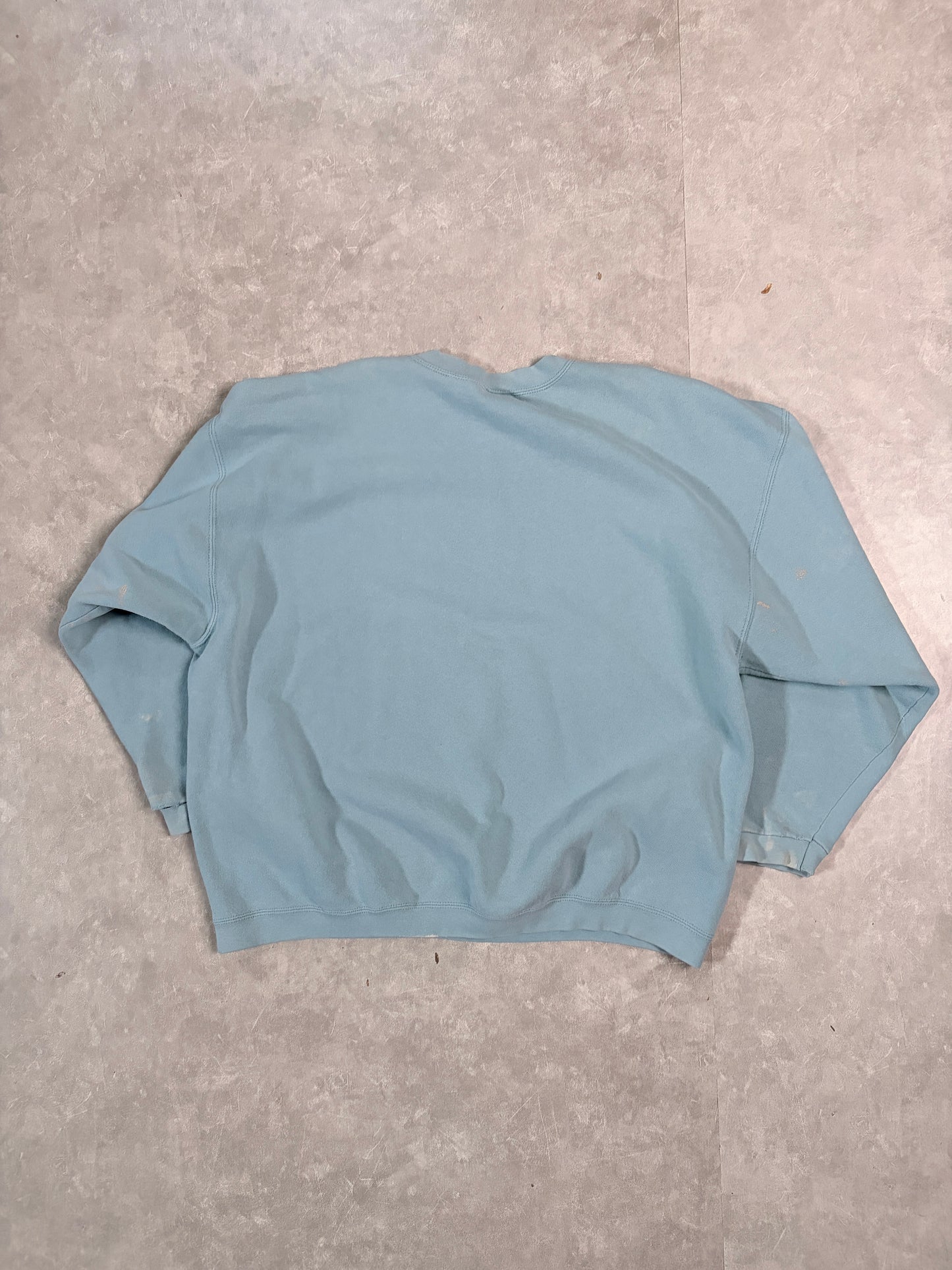 90s Vintage Nike Distressed Teal Crewneck -L