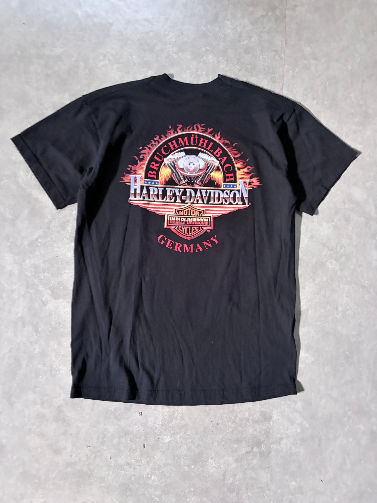 90s Vintage Harley Davidson Free Spirit Black T-Shirt -M