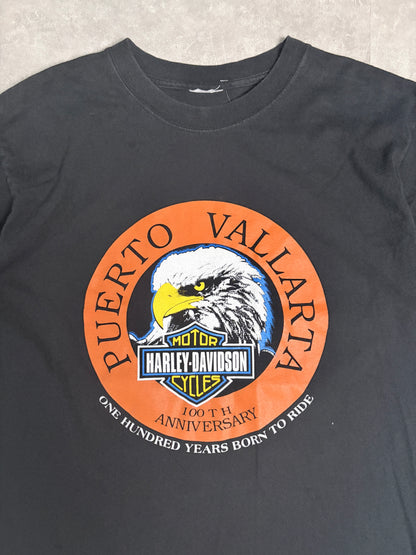 2000s Vintage Harley Davidson Puerto Vallarta Black T-Shirt -M