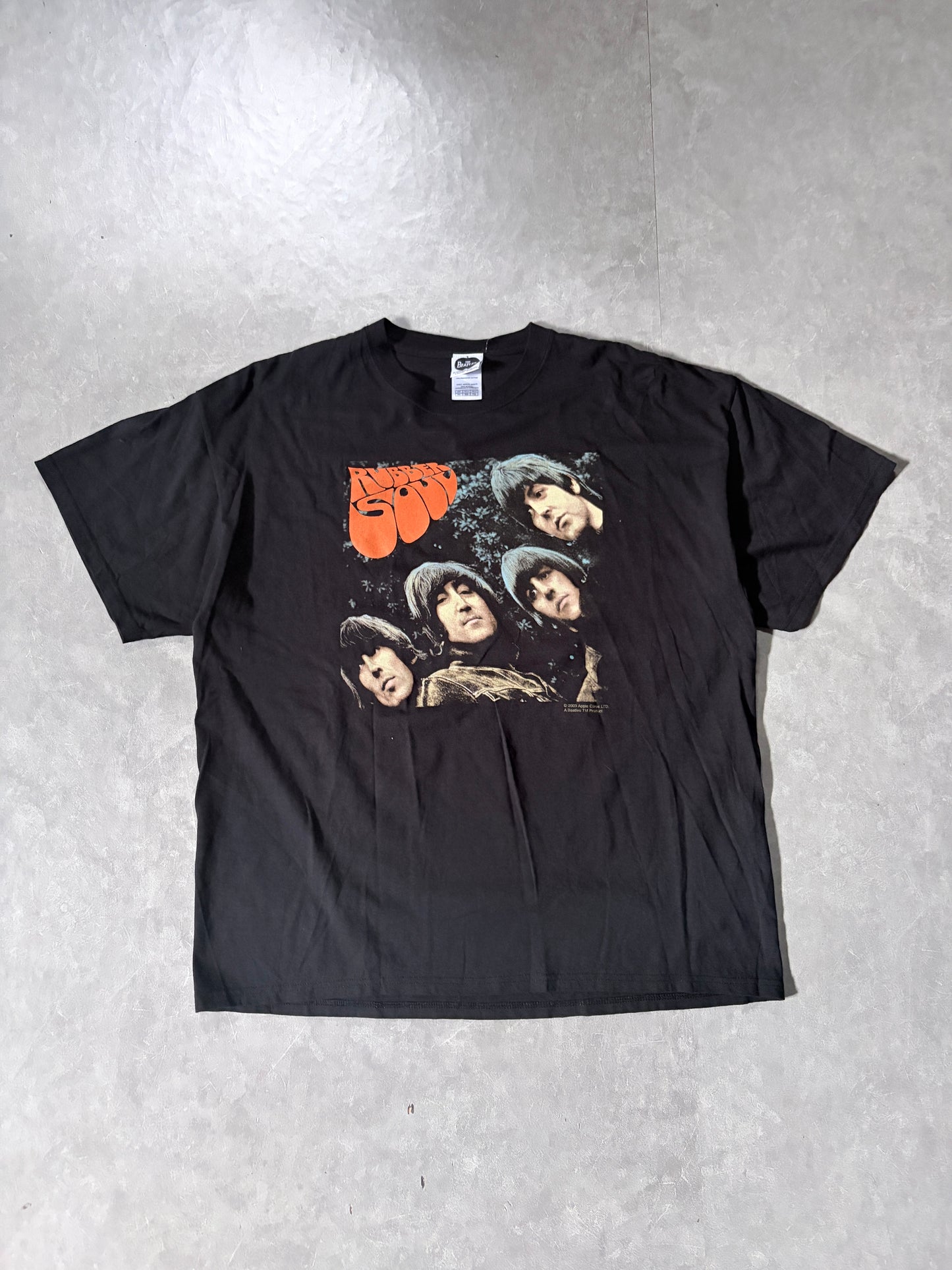 2000s Vintage The Beatles Rubber Soul Black T-Shirt -XL