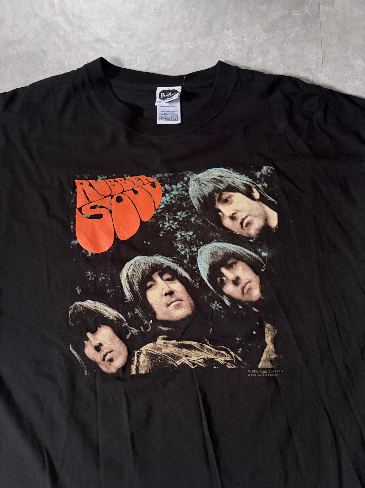 2000s Vintage The Beatles Rubber Soul Black T-Shirt -XL