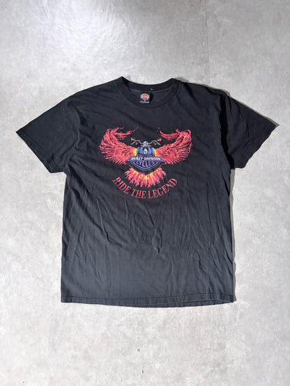 90s Vintage Harley Davidson Ride The Legend Black T-Shirt -XL