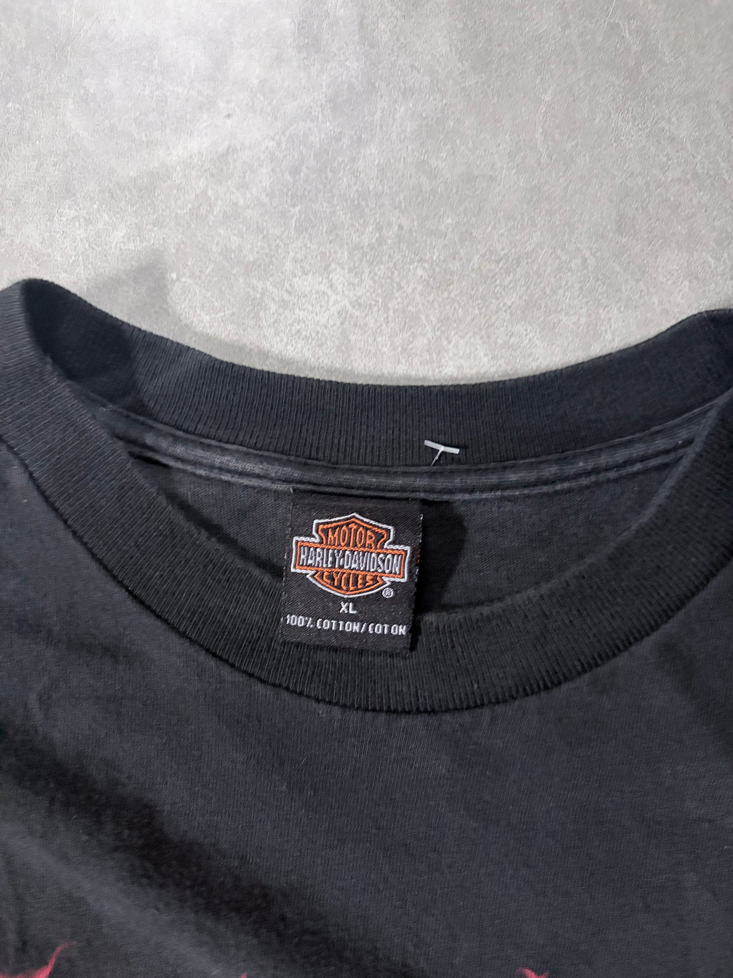 90s Vintage Harley Davidson Ride The Legend Black T-Shirt -XL