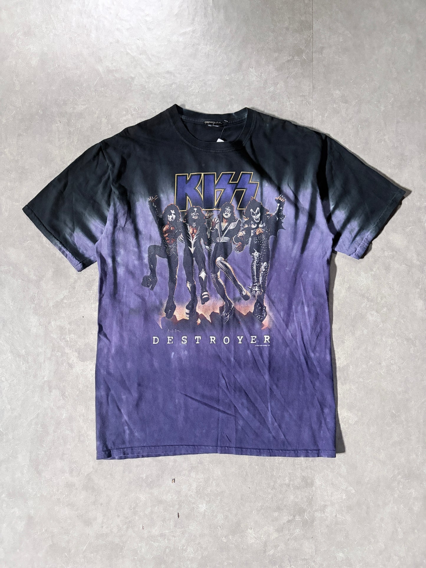 2000s Vintage KISS Liquid Blue Purple Tie Dye T-Shirt -L