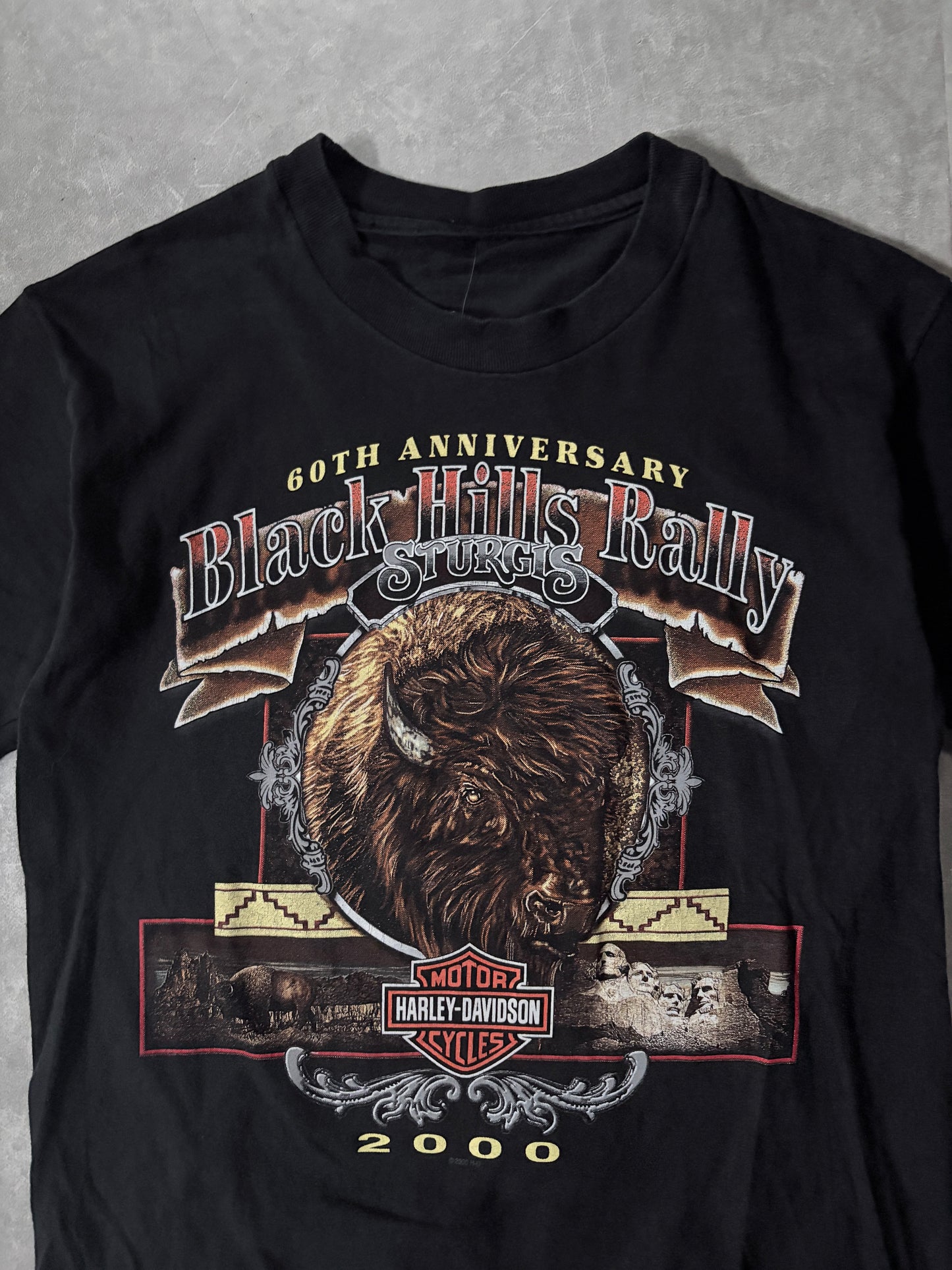 2000 Vintage Harley Davidson Sturgis Buffalo Black T-Shirt -M