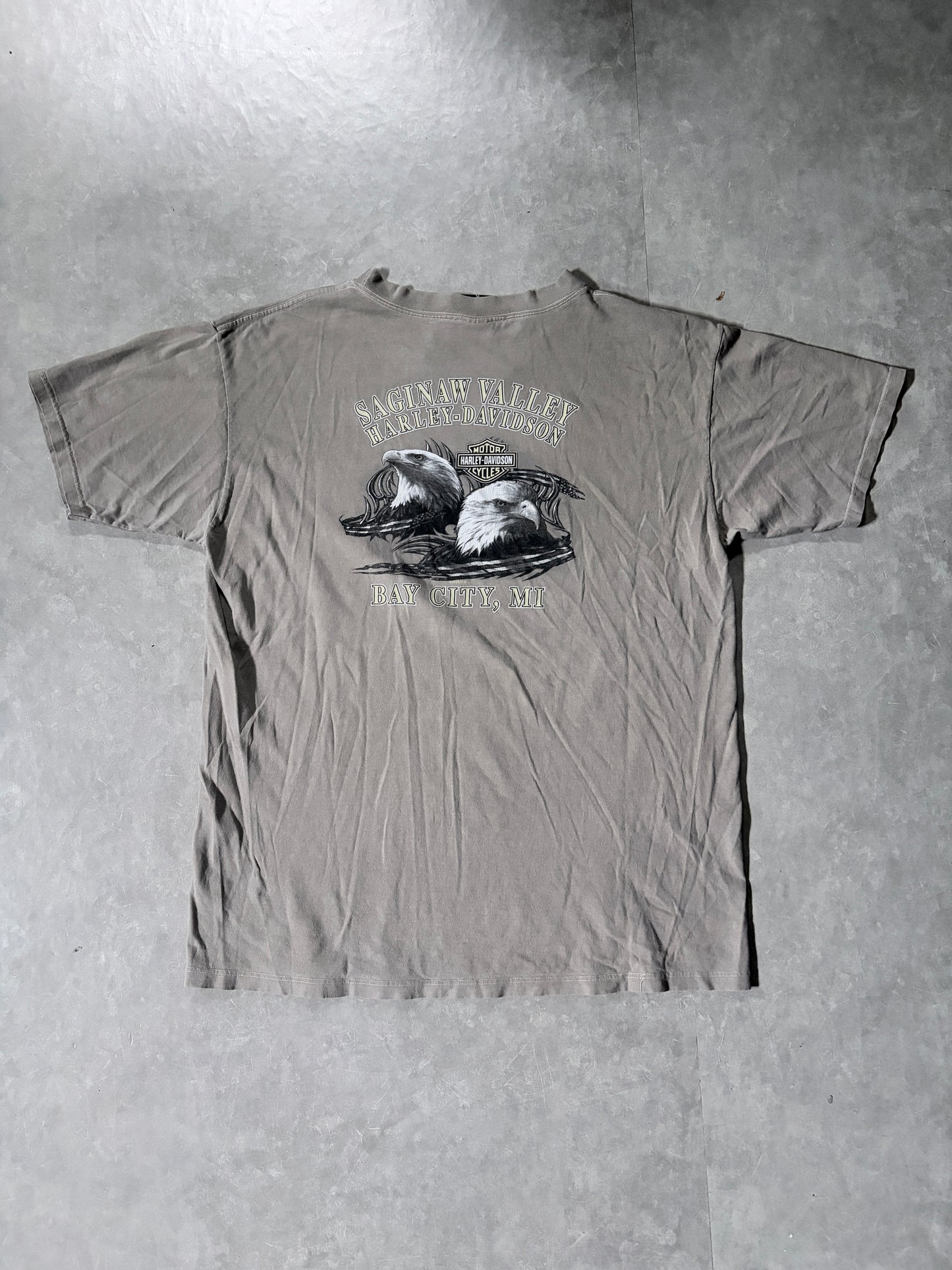 2000s Vintage Harley Davidson Cream T-Shirt -XL
