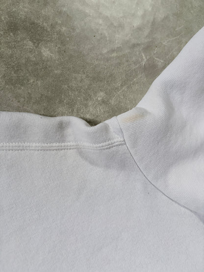 90s Vintage Nike Center Swoosh White Hoodie -L
