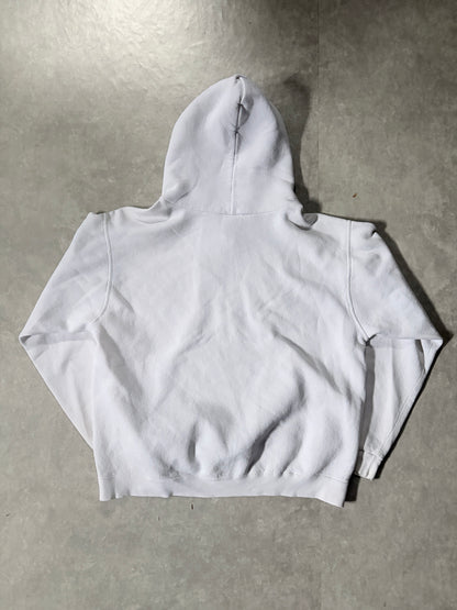 90s Vintage Nike Center Swoosh White Hoodie -L