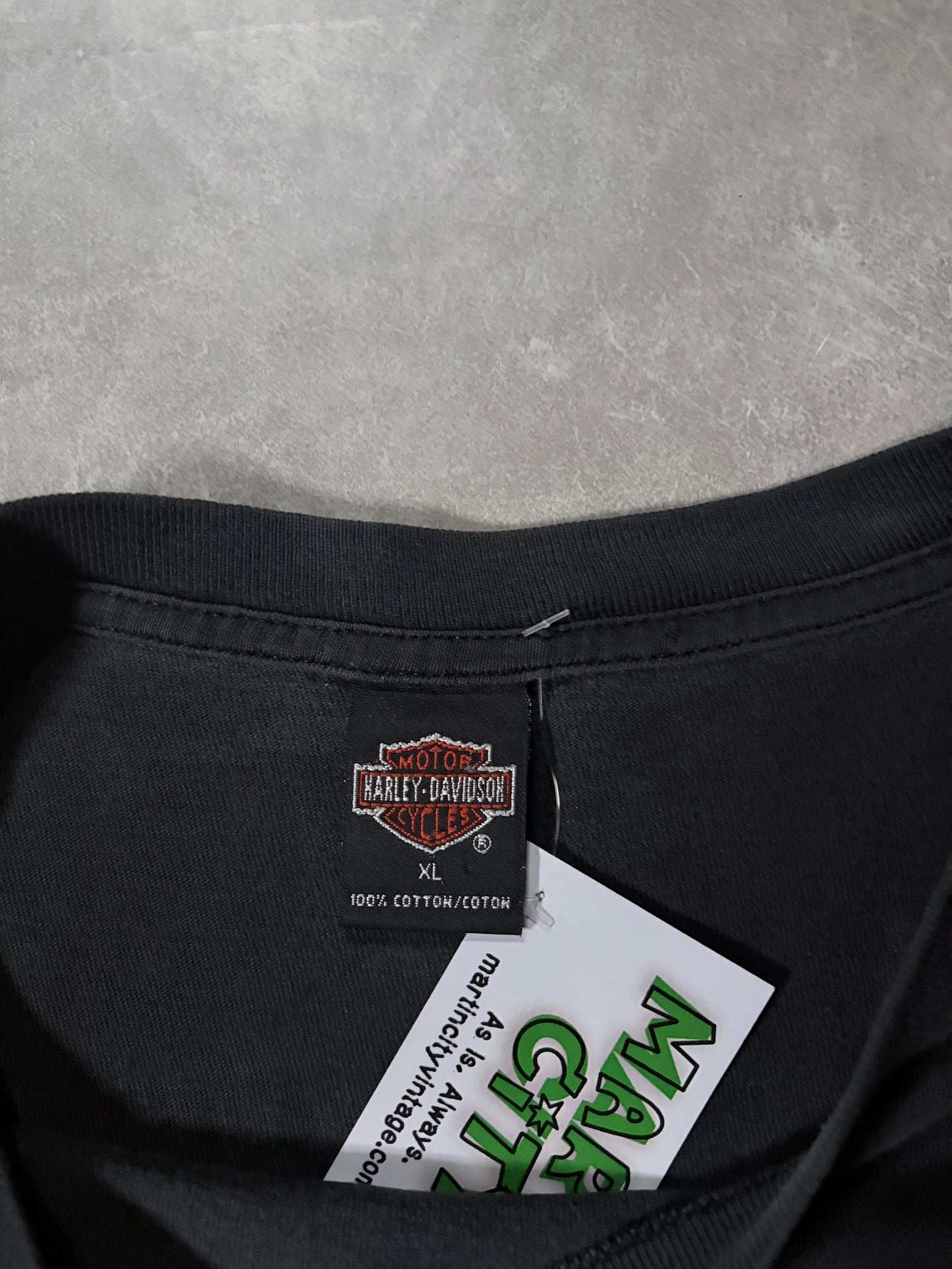 90s Vintage Harley Davidson Wolf Faded Black T-Shirt -XL