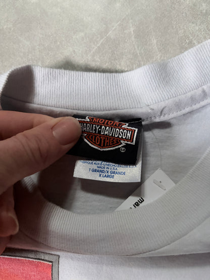 90s Vintage Harley Davidson Eagle Grey Pocket T-Shirt -XL