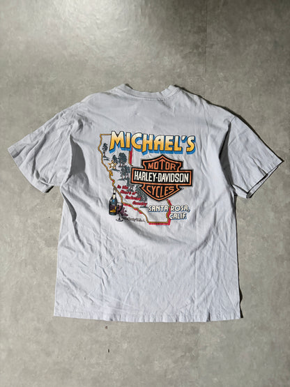90s Vintage Harley Davidson Eagle Grey Pocket T-Shirt -XL