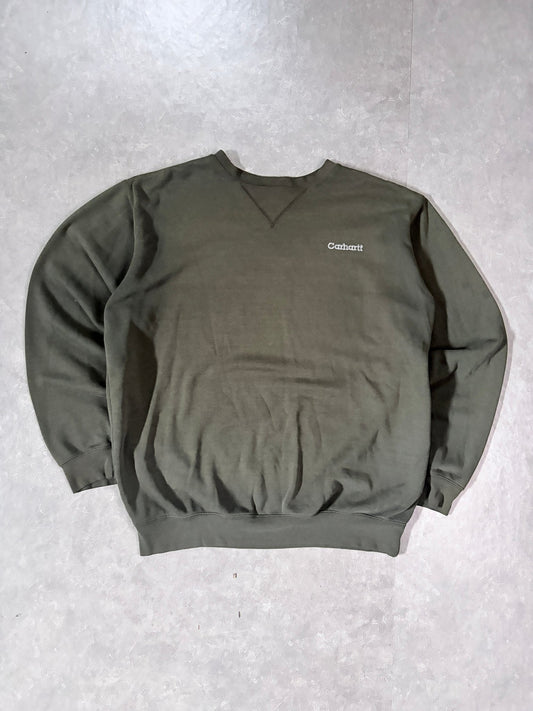 2000s Vintage Carhartt Embroidered Green Crewneck -L - L | Martin City Vintage