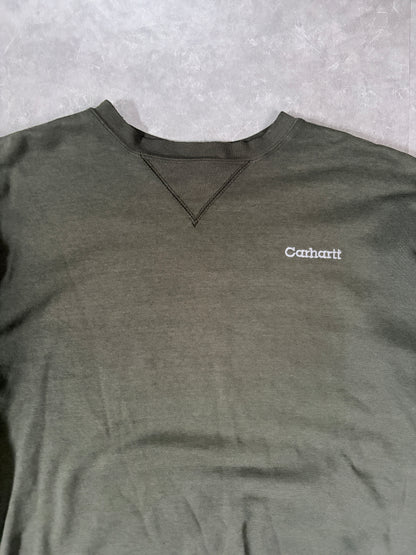 2000s Vintage Carhartt Embroidered Green Crewneck -L