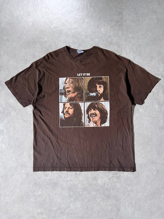 2000s Vintage The Beatles Let It Be Brown T-Shirt -XXL - XXL | Martin City Vintage