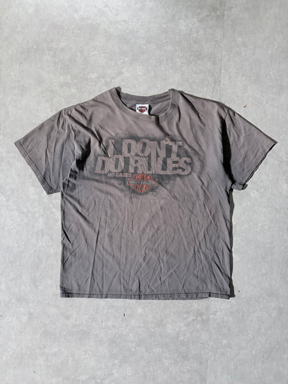 2000s Vintage Harley Davidson Rules Brown T-Shirt -L